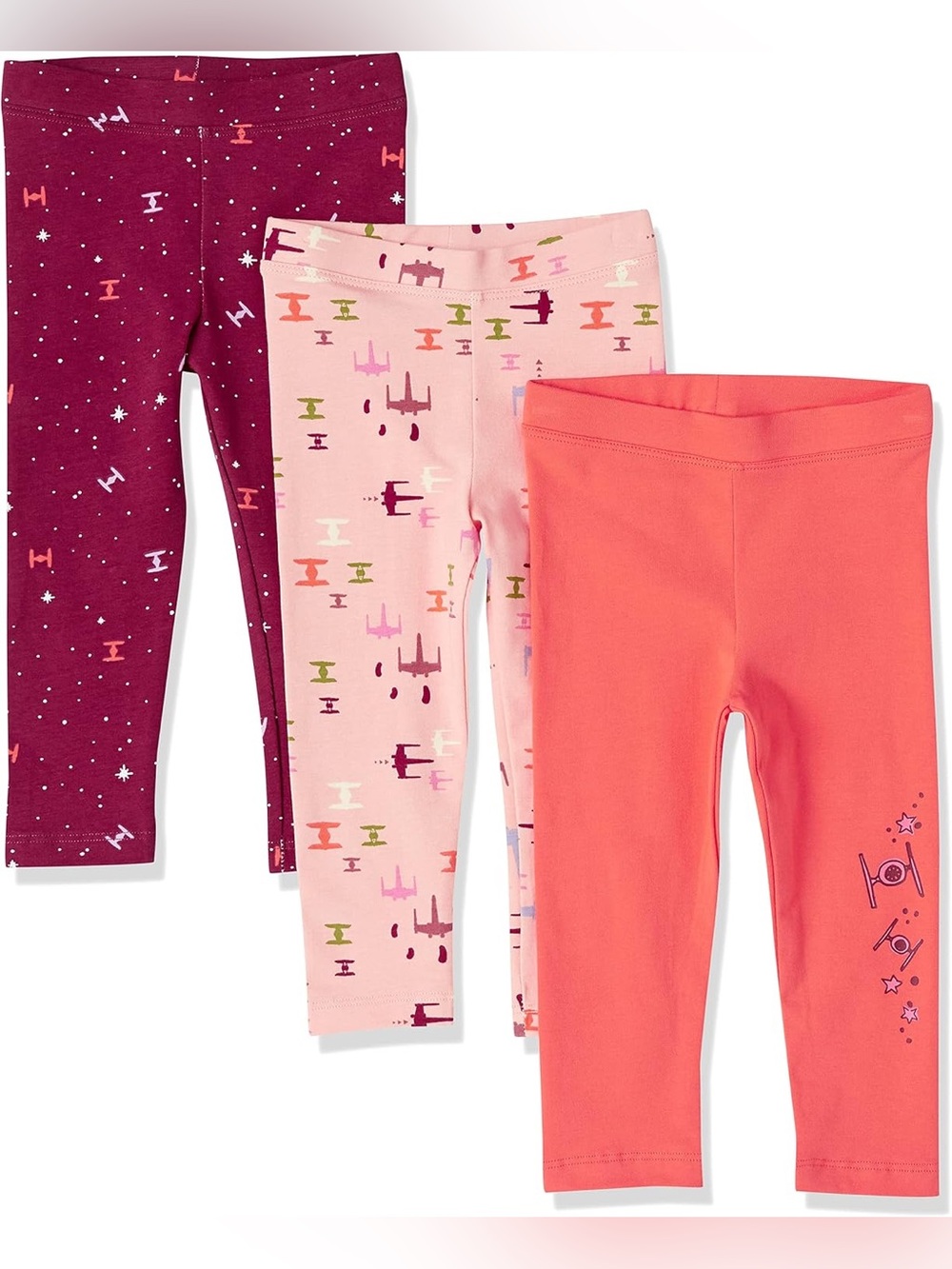 New Star Wars 3T Toddler Girl Leggings Bundle 3 Pair Amazon Essentials Star Wars